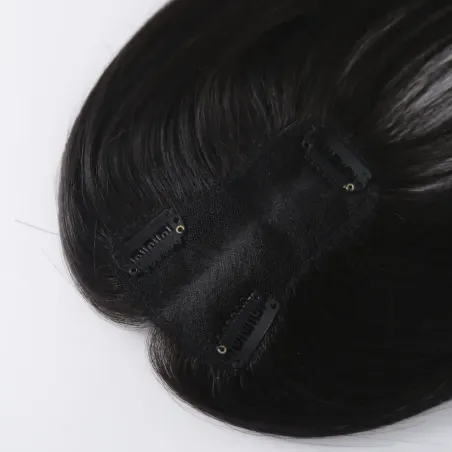 Breeze Lace Mini Human Hair Topper 10 Inch - Lightweight Volume | Natural Black