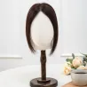 Veil Lace Mini Human Hair Topper 12-Inch - Invisible Parting | Natural Black