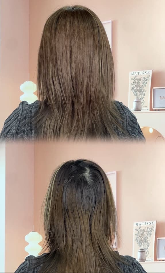 mini hair toppers before after